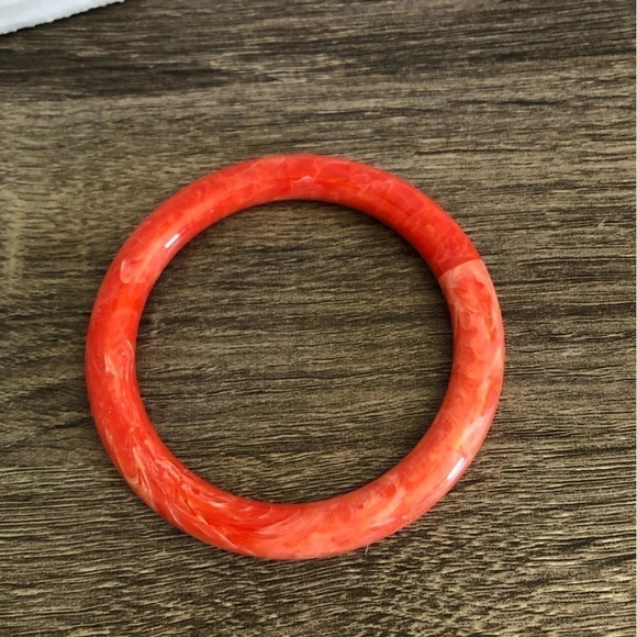 Vtg Marbled Plastic Bangle - Picture 1 of 8